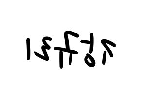 KPOP idol fromis_9  장규리 (Jang Gyu-ri, Jang Gyu-ri) Printable Hangul name fan sign, fanboard resources for LED Reversed