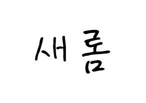 KPOP idol fromis_9  이새롬 (Lee Sae-rom, Lee Sae-rom) Printable Hangul name fan sign, fanboard resources for concert Normal