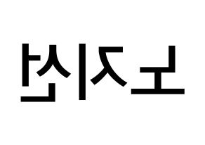 KPOP idol fromis_9  노지선 (Roh Ji-sun, Roh Ji-sun) Printable Hangul name Fansign Fanboard resources for concert Reversed
