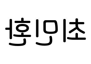 KPOP idol FTISLAND  최민환 (Choi Min-hwan, Choi Min-hwan) Printable Hangul name Fansign Fanboard resources for concert Reversed