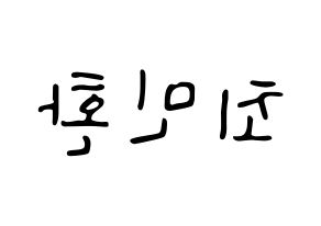 KPOP idol FTISLAND  최민환 (Choi Min-hwan, Choi Min-hwan) Printable Hangul name fan sign, fanboard resources for LED Reversed