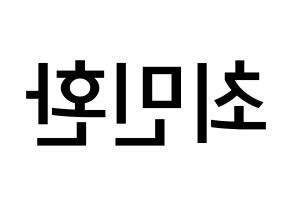 KPOP idol FTISLAND  최민환 (Choi Min-hwan, Choi Min-hwan) Printable Hangul name Fansign Fanboard resources for concert Reversed