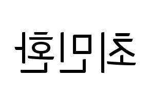 KPOP idol FTISLAND  최민환 (Choi Min-hwan, Choi Min-hwan) Printable Hangul name fan sign, fanboard resources for light sticks Reversed