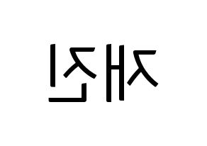 KPOP idol FTISLAND  이재진 (Lee Jae-jin, Lee Jae-jin) Printable Hangul name fan sign, fanboard resources for light sticks Reversed