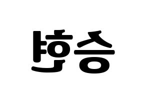 KPOP idol FTISLAND  송승현 (Song Seung-hyun, Song Seung-hyun) Printable Hangul name fan sign, fanboard resources for light sticks Reversed