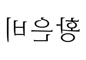 KPOP idol GFRIEND  신비 (Hwang Eun-bi, SinB) Printable Hangul name fan sign & fan board resources Reversed