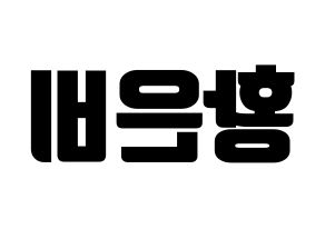 KPOP idol GFRIEND  신비 (Hwang Eun-bi, SinB) Printable Hangul name fan sign, fanboard resources for light sticks Reversed
