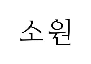 KPOP idol GFRIEND  소원 (Kim So-jung, Sowon) Printable Hangul name fan sign & fan board resources Normal