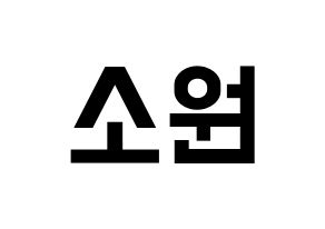KPOP idol GFRIEND  소원 (Kim So-jung, Sowon) Printable Hangul name fan sign, fanboard resources for light sticks Normal