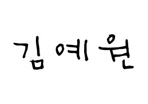 KPOP idol GFRIEND  엄지 (Kim Ye-won, Umji) Printable Hangul name Fansign Fanboard resources for concert Normal