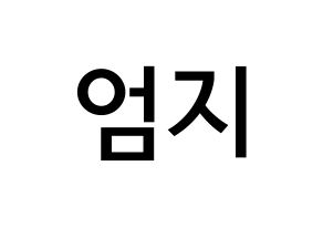 KPOP idol GFRIEND  엄지 (Kim Ye-won, Umji) Printable Hangul name Fansign Fanboard resources for concert Normal