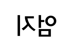 KPOP idol GFRIEND  엄지 (Kim Ye-won, Umji) Printable Hangul name Fansign Fanboard resources for concert Reversed