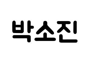 KPOP idol Girl's Day  소진 (Park So-jin, So Jin) Printable Hangul name fan sign & fan board resources Normal