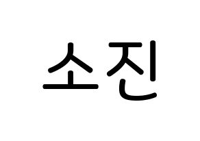KPOP idol Girl's Day  소진 (Park So-jin, So Jin) Printable Hangul name Fansign Fanboard resources for concert Normal