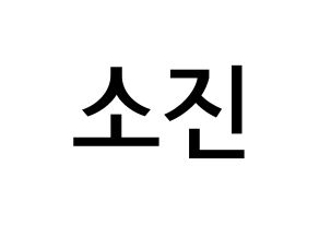 KPOP idol Girl's Day  소진 (Park So-jin, So Jin) Printable Hangul name Fansign Fanboard resources for concert Normal