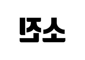 KPOP idol Girl's Day  소진 (Park So-jin, So Jin) Printable Hangul name fan sign, fanboard resources for light sticks Reversed