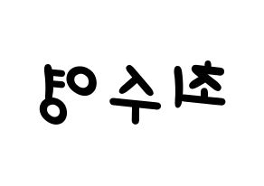 KPOP idol Girls' Generation  수영 (Choi Soo-young, Sooyoung) Printable Hangul name fan sign, fanboard resources for light sticks Reversed