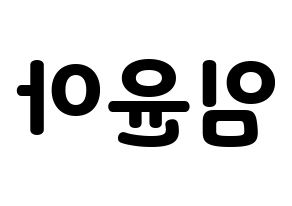 KPOP idol Girls' Generation  윤아 (Im Yoon-ah, Yoona) Printable Hangul name fan sign & fan board resources Reversed
