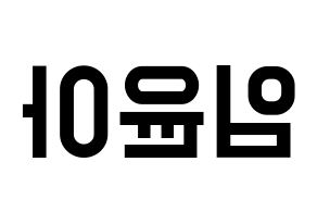 KPOP idol Girls' Generation  윤아 (Im Yoon-ah, Yoona) Printable Hangul name fan sign, fanboard resources for light sticks Reversed