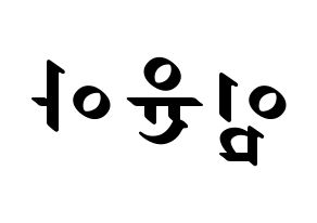 KPOP idol Girls' Generation  윤아 (Im Yoon-ah, Yoona) Printable Hangul name fan sign, fanboard resources for LED Reversed