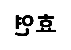 KPOP idol Girls' Generation  효연 (Kim Hyo-yeon, Hyoyeon) Printable Hangul name fan sign & fan board resources Reversed