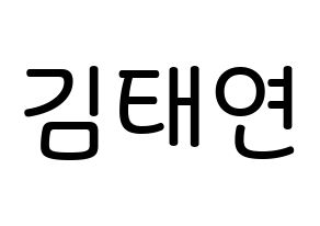 KPOP idol Girls' Generation  태연 (Kim Tae-yeon, Taeyeon) Printable Hangul name Fansign Fanboard resources for concert Normal