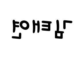 KPOP idol Girls' Generation  태연 (Kim Tae-yeon, Taeyeon) Printable Hangul name fan sign, fanboard resources for light sticks Reversed