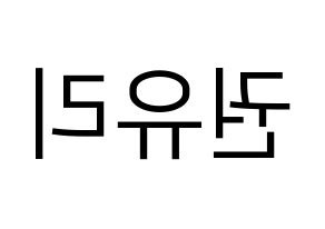 KPOP idol Girls' Generation  유리 (Kwon Yu-ri, Yuri) Printable Hangul name fan sign, fanboard resources for LED Reversed