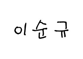 KPOP idol Girls' Generation  써니 (Lee Soon-gyu, Sunny) Printable Hangul name fan sign, fanboard resources for light sticks Normal