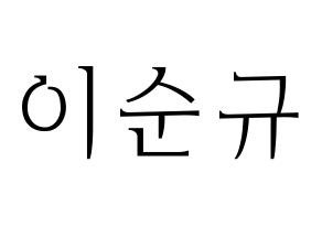 KPOP idol Girls' Generation  써니 (Lee Soon-gyu, Sunny) Printable Hangul name fan sign & fan board resources Normal