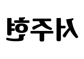 KPOP idol Girls' Generation  서현 (Seo Ju-hyun, Seohyun) Printable Hangul name fan sign, fanboard resources for light sticks Reversed