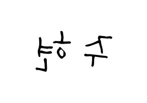 KPOP idol Girls' Generation  서현 (Seo Ju-hyun, Seohyun) Printable Hangul name Fansign Fanboard resources for concert Reversed