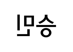 KPOP idol Golden Child  배승민 (Bae Seung-min, Seungmin) Printable Hangul name Fansign Fanboard resources for concert Reversed