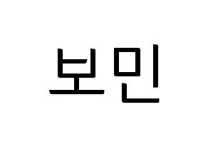KPOP idol Golden Child  최보민 (Choi Bo-min, Bomin) Printable Hangul name fan sign, fanboard resources for light sticks Normal