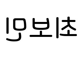KPOP idol Golden Child  최보민 (Choi Bo-min, Bomin) Printable Hangul name Fansign Fanboard resources for concert Reversed