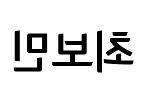 KPOP idol Golden Child  최보민 (Choi Bo-min, Bomin) Printable Hangul name fan sign, fanboard resources for concert Reversed