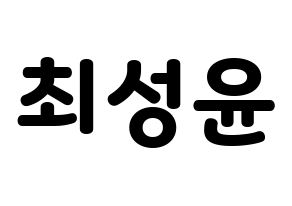 KPOP idol Golden Child  Y (Choi Sung-yun, Y) Printable Hangul name fan sign & fan board resources Normal