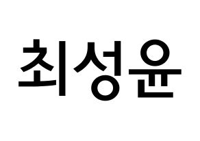 KPOP idol Golden Child  Y (Choi Sung-yun, Y) Printable Hangul name Fansign Fanboard resources for concert Normal