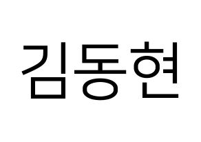 KPOP idol Golden Child  김동현 (Kim Dong-hyun, Donghyun) Printable Hangul name fan sign, fanboard resources for LED Normal