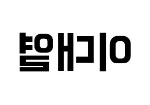 KPOP idol Golden Child  이대열 (Lee Dae-yeol, Daeyeol) Printable Hangul name fan sign, fanboard resources for concert Reversed