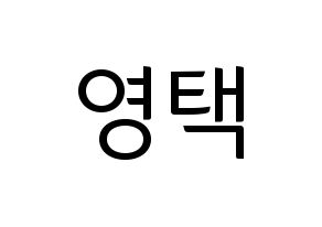 KPOP idol Golden Child  TAG (Son Young-taek, Tag) Printable Hangul name fan sign, fanboard resources for light sticks Normal