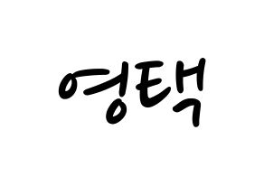 KPOP idol Golden Child  TAG (Son Young-taek, Tag) Printable Hangul name fan sign, fanboard resources for LED Normal