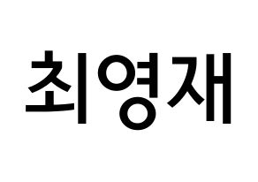 KPOP idol GOT7  영재 (Choi Young-jae, Youngjae) Printable Hangul name Fansign Fanboard resources for concert Normal