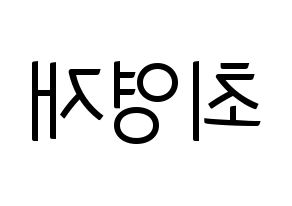 KPOP idol GOT7  영재 (Choi Young-jae, Youngjae) Printable Hangul name fan sign, fanboard resources for light sticks Reversed