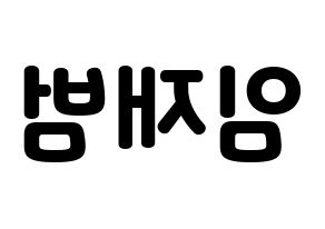 KPOP idol GOT7  JB (Im Jae-bum, JB) Printable Hangul name fan sign & fan board resources Reversed