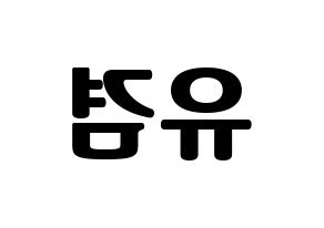 KPOP idol GOT7  유겸  (Kim Yu-gyeom, Yugyeom) Printable Hangul name fan sign, fanboard resources for light sticks Reversed