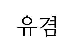 KPOP idol GOT7  유겸  (Kim Yu-gyeom, Yugyeom) Printable Hangul name fan sign & fan board resources Normal
