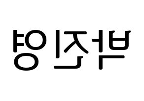 KPOP idol GOT7  진영 (Park Jin-young, Jinyoung) Printable Hangul name fan sign, fanboard resources for LED Reversed