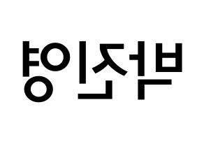 KPOP idol GOT7  진영 (Park Jin-young, Jinyoung) Printable Hangul name Fansign Fanboard resources for concert Reversed