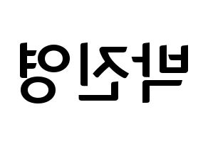 KPOP idol GOT7  진영 (Park Jin-young, Jinyoung) Printable Hangul name fan sign, fanboard resources for concert Reversed
